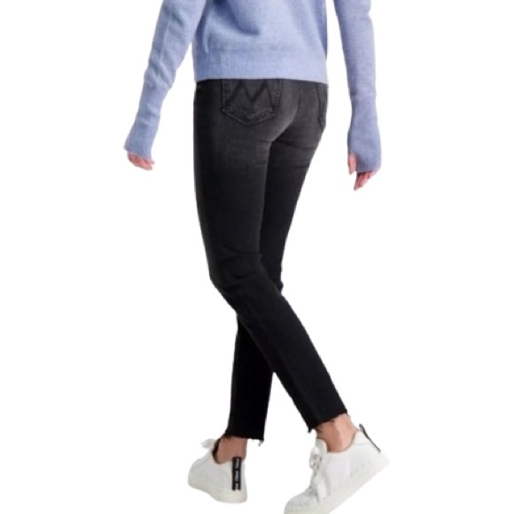 MOTHER Denim Looker Ankle Fray Gray Size 27 EUC - Picture 4 of 12